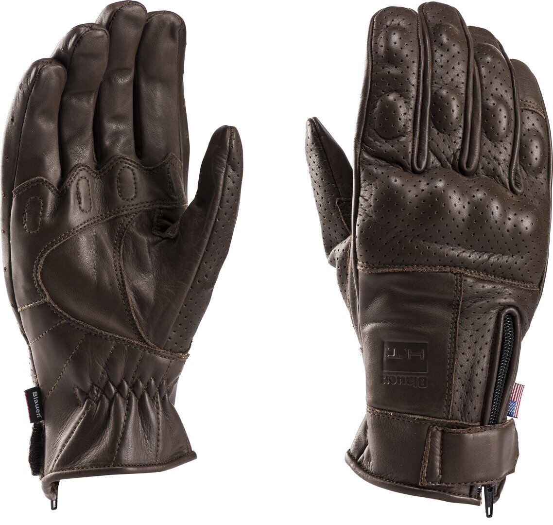 Blauer Combo Motorradhandschuhe XL Braun