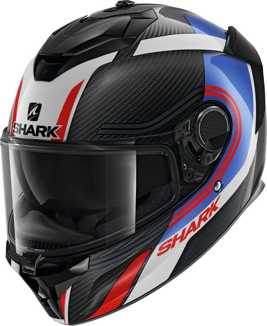 Shark Spartan GT Carbon Tracker Helm 2XL Schwarz Weiss Rot