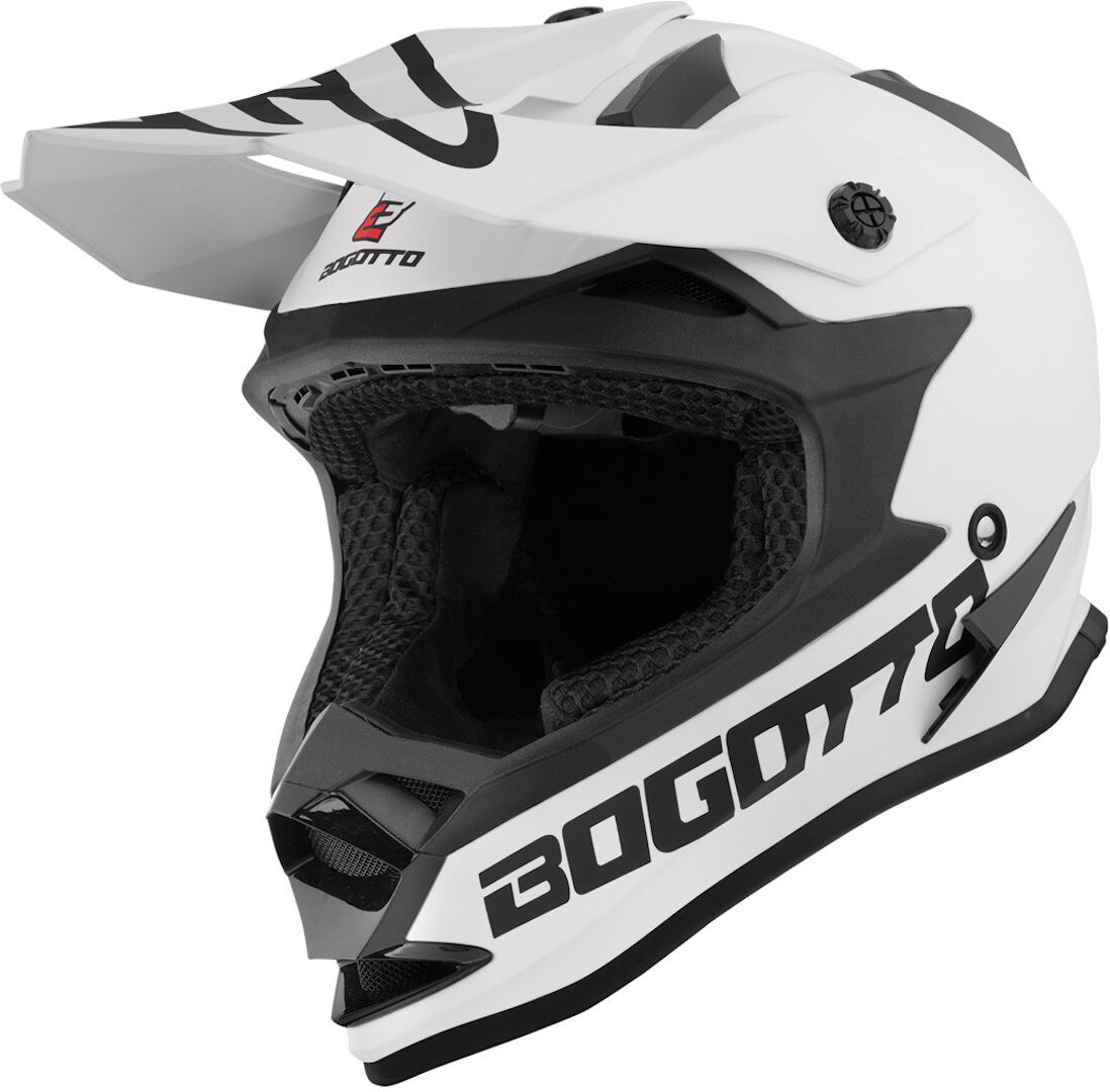 Bogotto V321 Solid Motocross Helm M Weiss