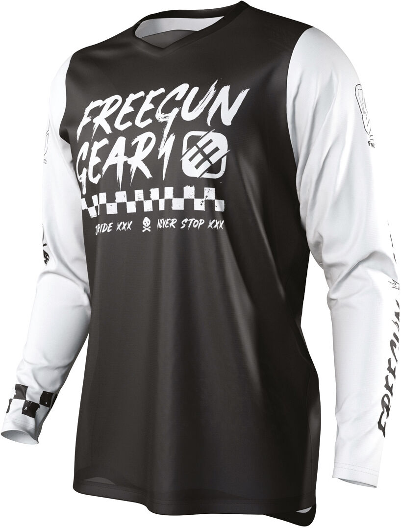 Freegun Devo Speed Kinder Motocross Jersey 10 - 11 Schwarz Weiss