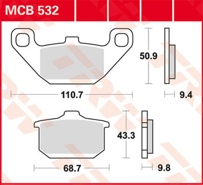 TRW Lucas Bremsbelag MCB532