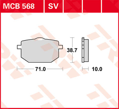 TRW Lucas Bremsbelag MCB568