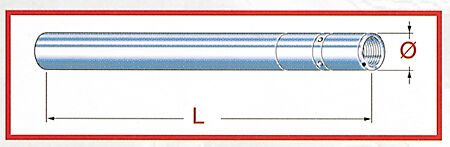 TAROZZI Gabelstandrohr KAWASAKI Z 1000 A2/H1/MK2/Z1R  Silber