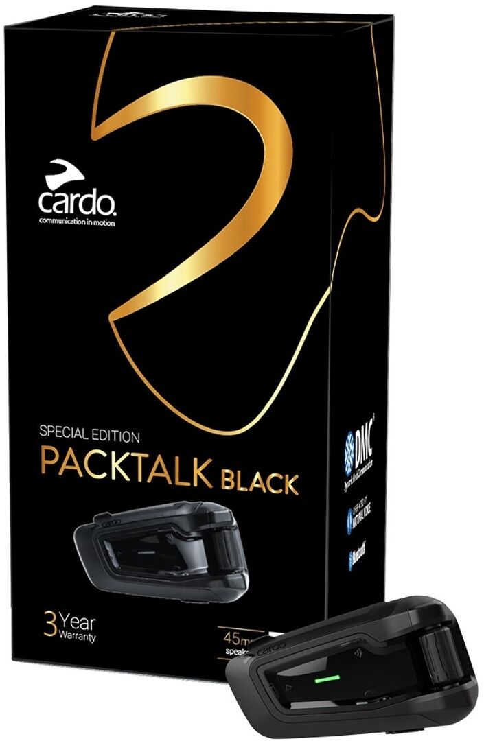 Cardo Packtalk Black Special Edition Kommunikationssystem Einzelset Einheitsgröße Schwarz