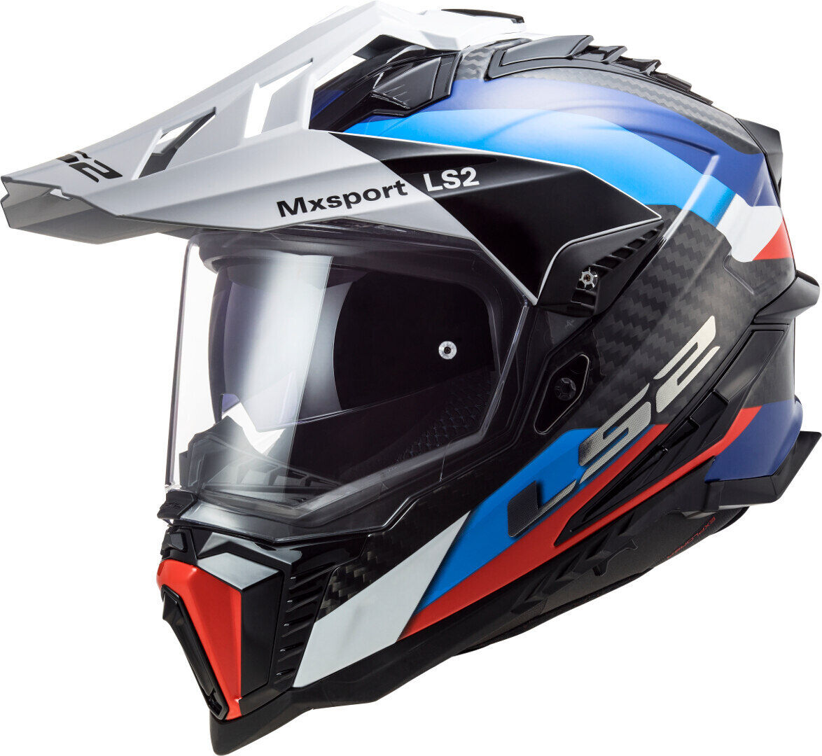 LS2 MX701 Explorer C Frontier Carbon Motocross Helm XS Schwarz Blau