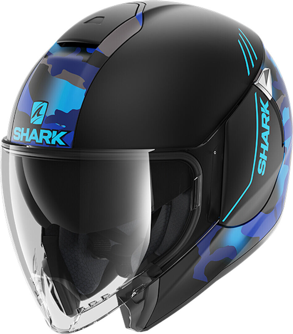 Shark City Cruiser Genom Matt Jethelm XL Schwarz Blau