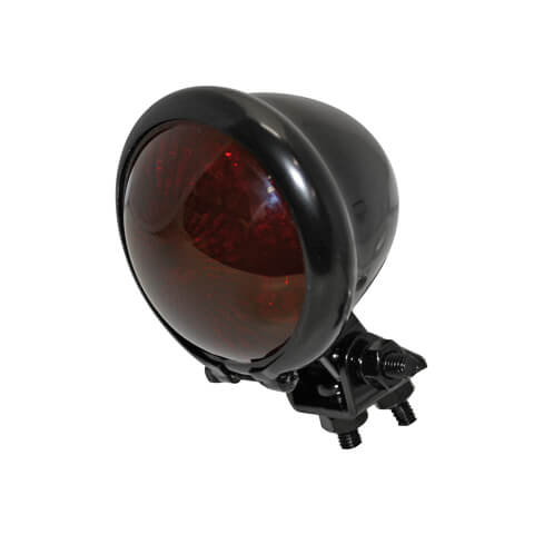 SHIN YO LED-Rücklicht BATES STYLE, schwarzes Gehäuse, rotes Glas  Schwarz