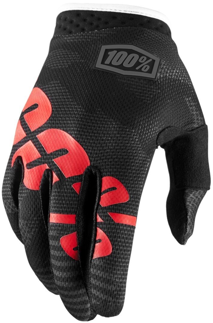 100% iTrack Black Camo Jugend Motocross Handschuhe M Schwarz Grün Mehrfarbig
