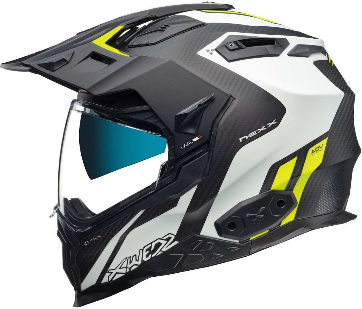 Nexx X.Wed 2 Vaal Carbon Helm XS Schwarz Weiss Gelb