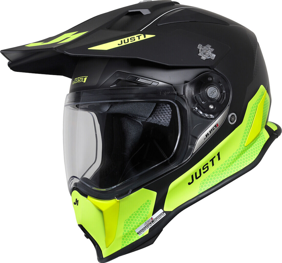 Just1 J14-F Elite Motocross Helm S Schwarz Gelb