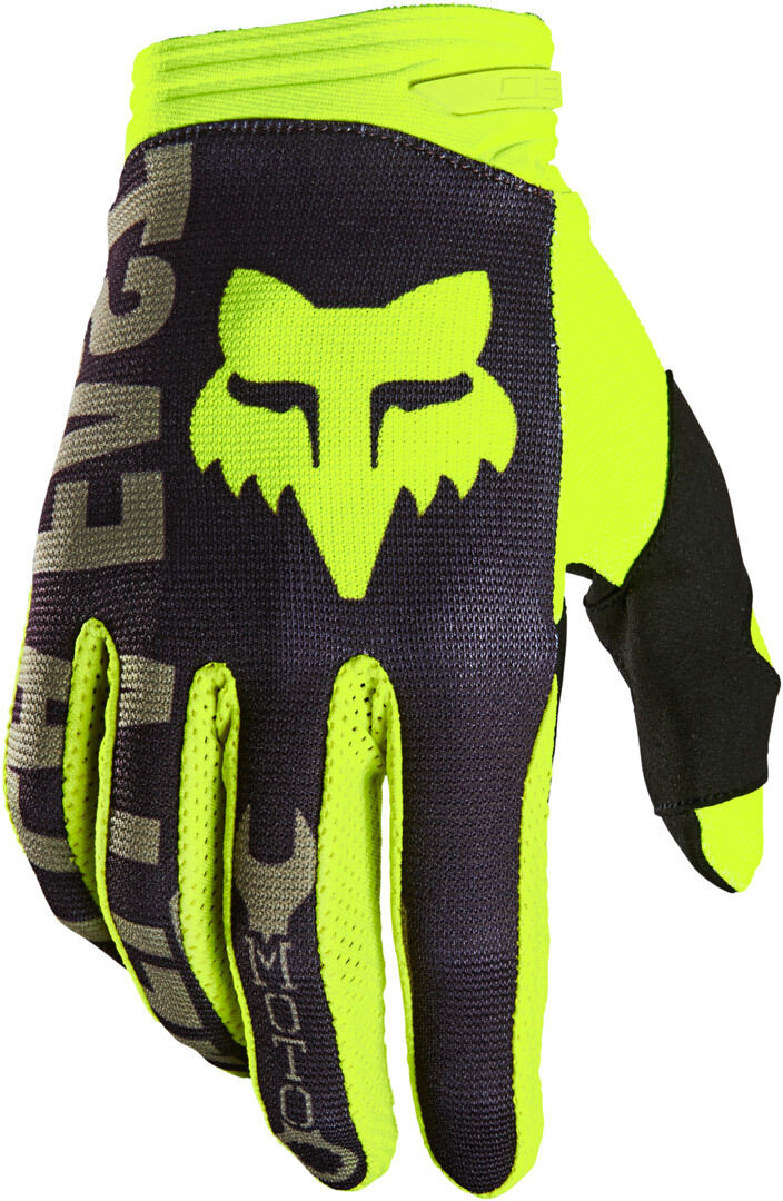 FOX 180 Illmatik Motocross Handschuhe S Schwarz Gelb