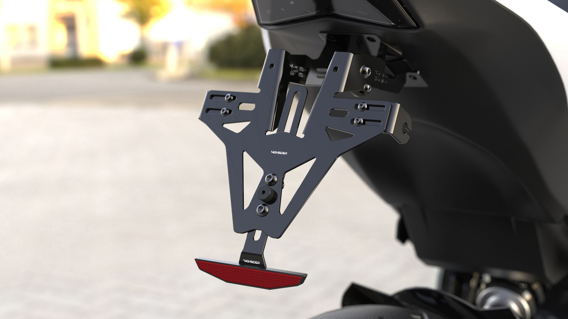 HIGHSIDER AKRON-RS Kennzeichenhalter für Yamaha MT-10 16-, ohne Kennzeichenbeleuchtung  Schwarz