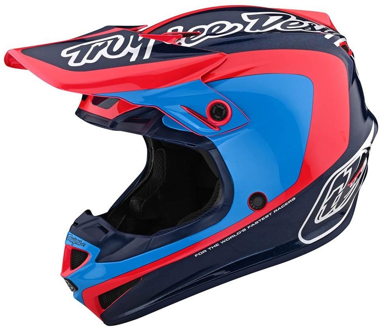 Troy Lee Designs SE4 One & Done Corsa Motocross Helm L Pink Blau