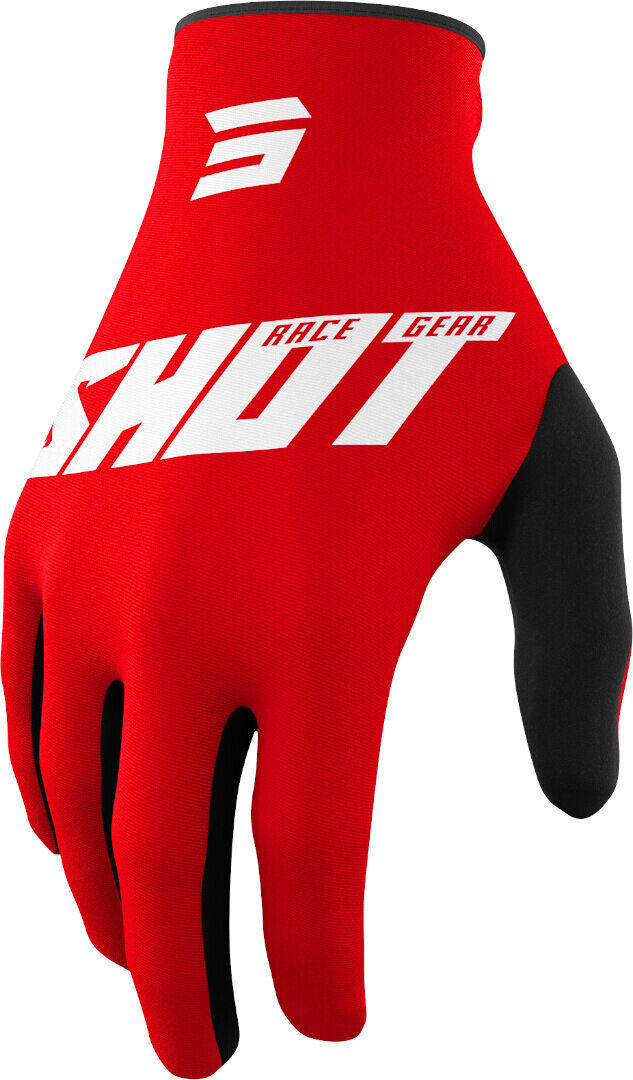 Shot Raw Burst Motocross Handschuhe M L Weiss Rot