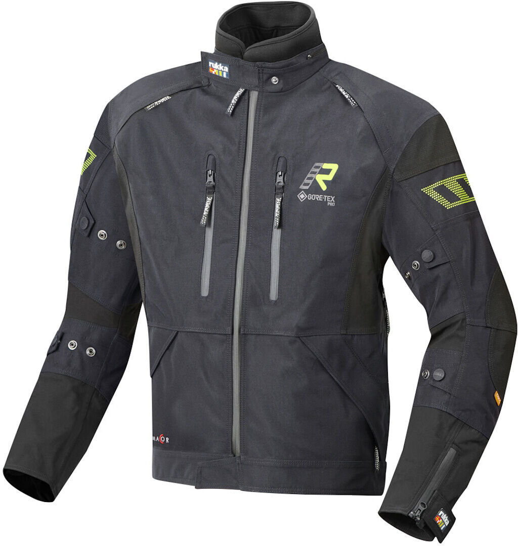 Rukka Arma-R Wasserdichte Motorrad Textiljacke 50 Schwarz Gelb