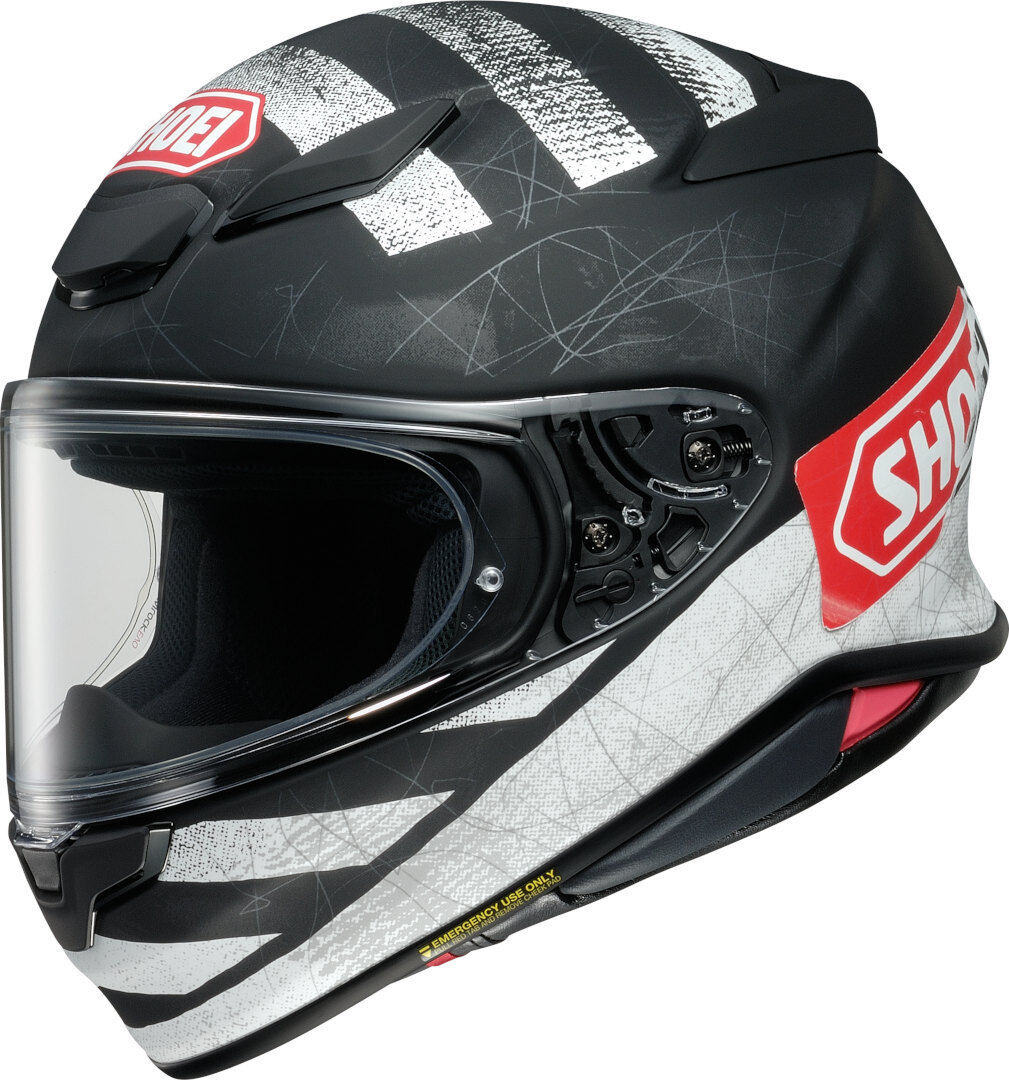 Shoei NXR 2 Scanner Helm XL Schwarz Weiss Rot