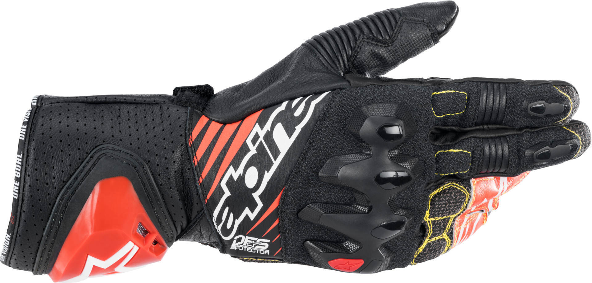 Alpinestars GP Tech V2 Motorrad Handschuh M Schwarz Weiss Rot