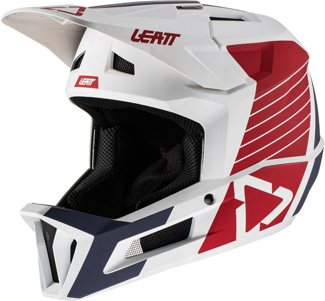 Leatt MTB 1.0 DH Onyx Kinder Downhill Helm XS Weiss Rot