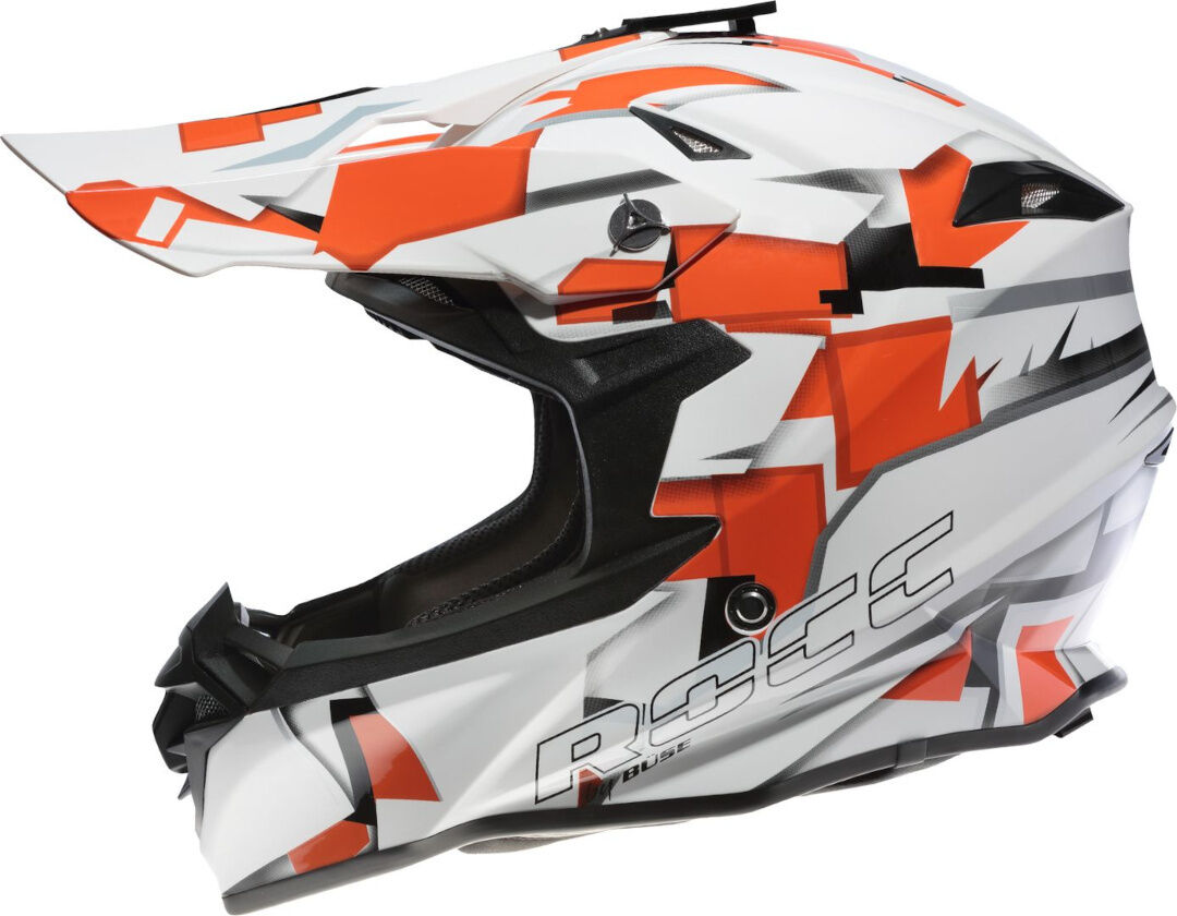 Rocc 712 Motocross Helm L Weiss Orange