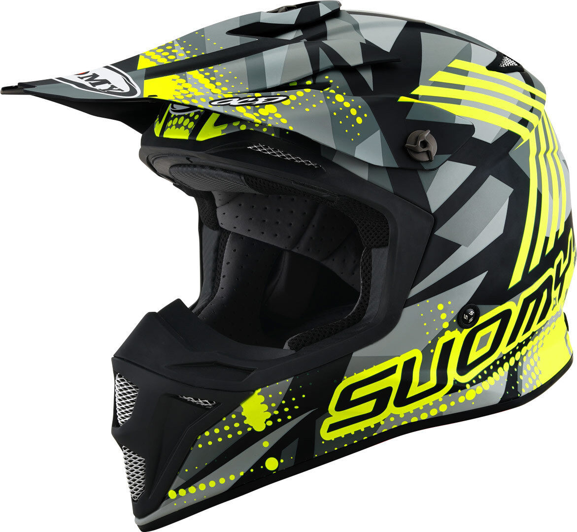 Suomy MX Speed Pro Sergeant Motocross Helm L Grau Gelb