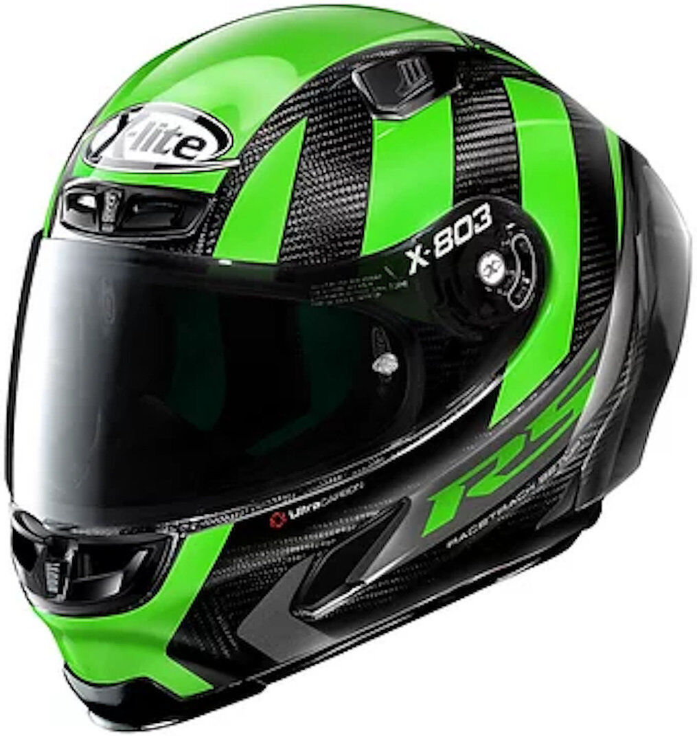 X-Lite X-803 RS Ultra Carbon Wheelie Helm XL Schwarz Grün