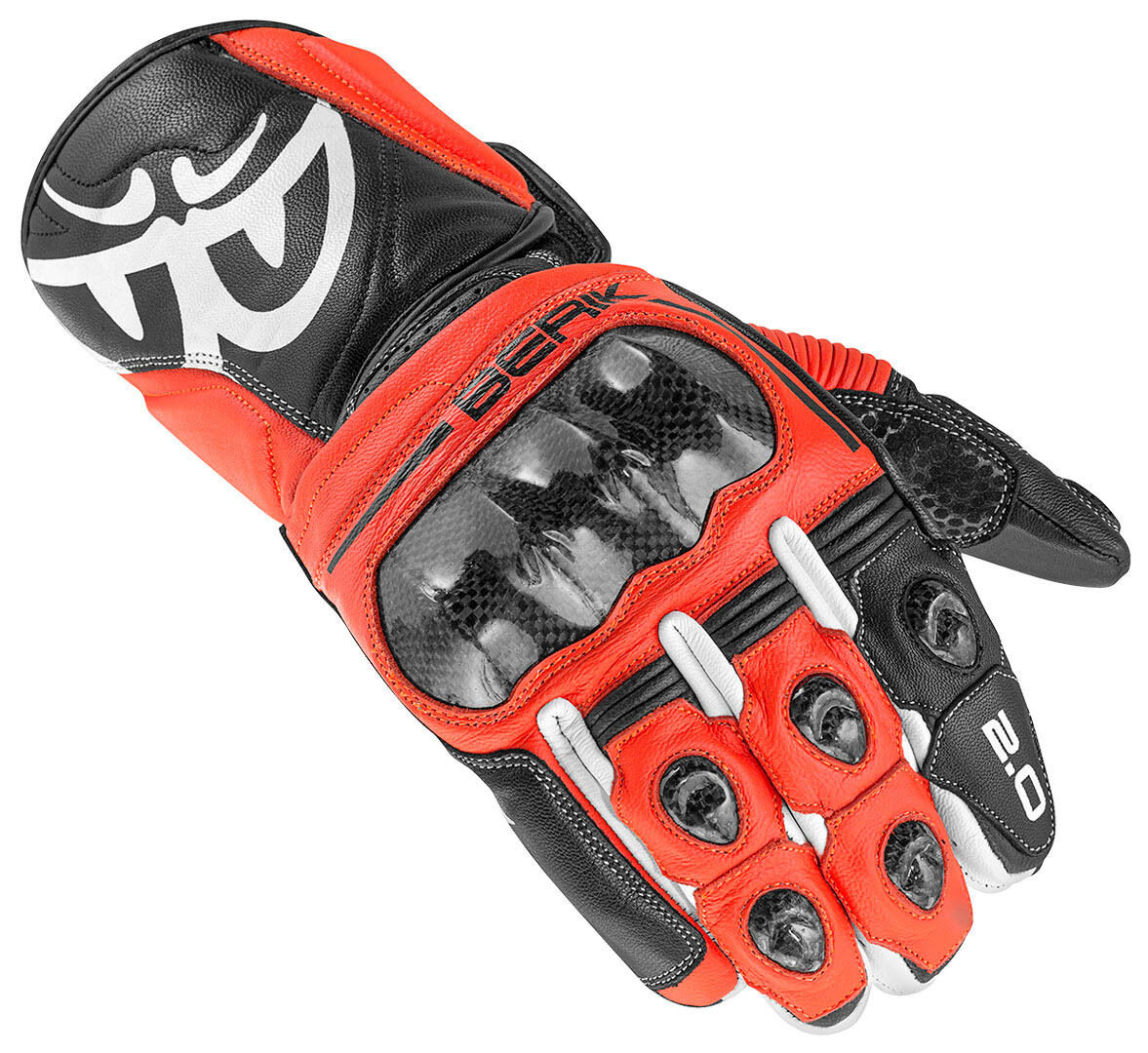 Berik 2.0 ST Motorcycle Gloves Motocyklové rukavice 2XL Černá červená