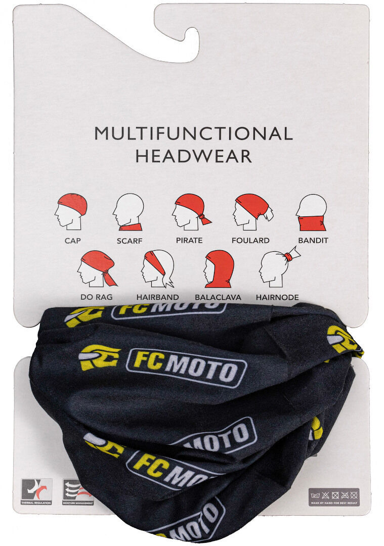 FC-Moto Logo Multifunkční pokrývky hlavy Jedna velikost Černá žlutá