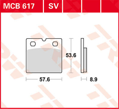 TRW Lucas Brzdová destička MCB617