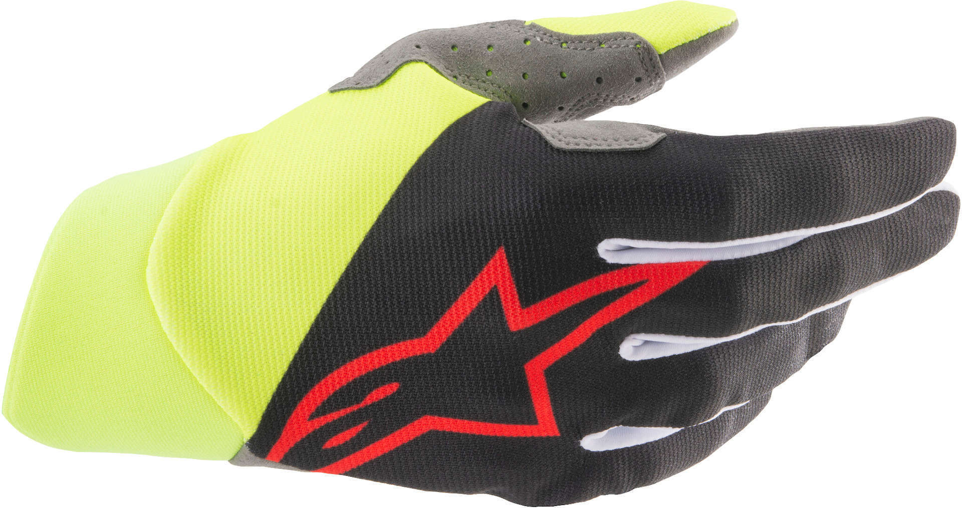 Alpinestars Dune Motokrosové rukavice S Černá červená žlutá