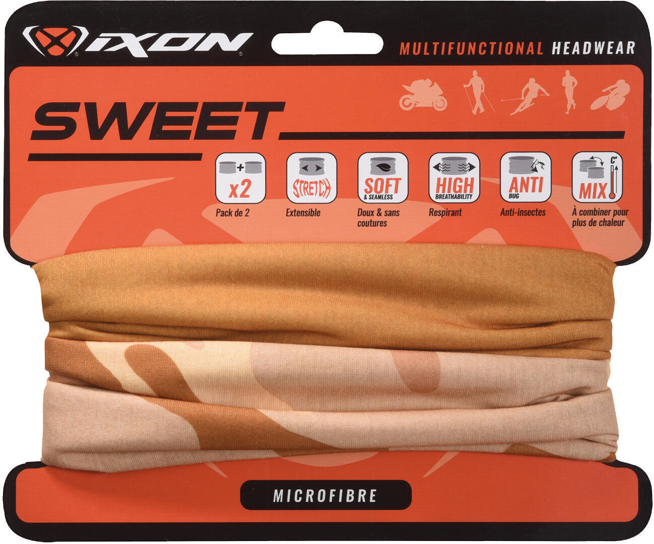 Ixon Sweet Camo Multifunkční pokrývky hlavy Jedna velikost Béžová