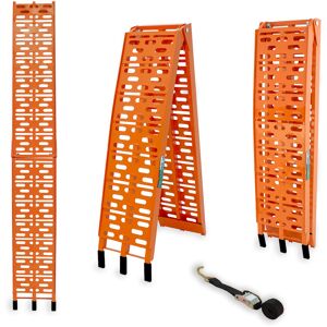 Baumarktplus - trutzholm 1 x Auffahrrampe klappbar 228cm Traglast 340 kg Alu orange gelocht Motorradrampe Verladerampe - orange