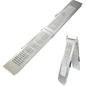 Trutzholm ® - trutzholm 1 x Auffahrrampe klappbar 189cm Tragkraft 200 kg Stahl grau geriffelt Verladerampe Rampe - silber