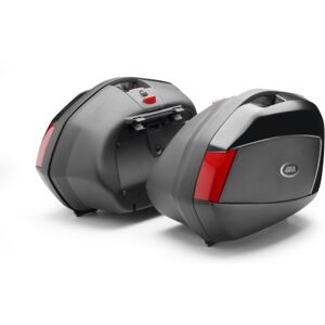 GIVI V35 panniers, Top boxes and side boxes for motorcycles, red reflectors, black cover