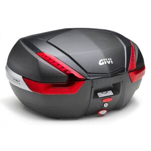 GIVI V47 Monokey Top Case, boxes and side boxes for motorcycles, red reflectors, carbon finish