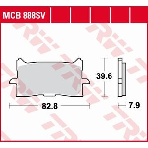 TRW Brake pads, and shoes for motorcycles, MCB888SV Sinter street