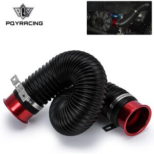 Pqy Racing 76 Mm / 3 Zoll Universeller Flexibler Kaltluft-Ansaugschlauch Für Automotoren, Einlasskanal, Zufuhrrohr, Mit Anschluss Und Bremse Pqy-Imk15r