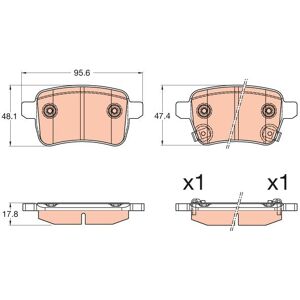 Trw Brake Pads Gdb2032