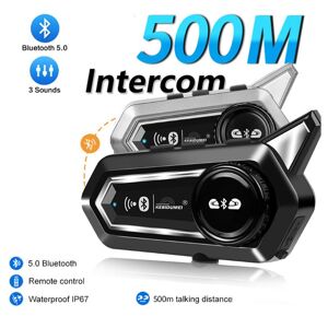 Yjmp Auto Parts Bt31 Motorrad Helm Headset Bluetooth Moto Intercom 500 M Für 2 Fahrer Interphone Wasserdicht Ipx6 Mit 1000 Mah Batterie
