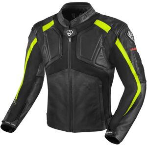 Arlen Ness Sportivo Motorrad Lederjacke - Schwarz Gelb - 48 - unisex