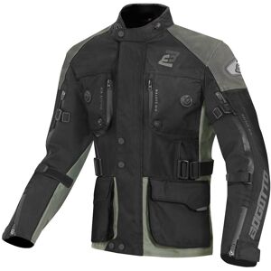 Bogotto Explorer-Z wasserdichte Motorrad Leder- / Textiljacke - Schwarz Grün - XS - unisex