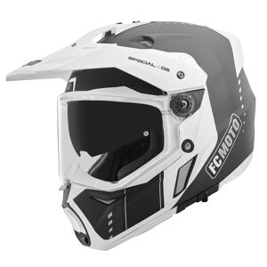 FC-Moto Merkur Pro Air Enduro Helm - Schwarz Weiss - M - unisex