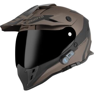 Bogotto H331 BT Tour EVO Bluetooth Enduro Helm - Schwarz Braun - M - unisex