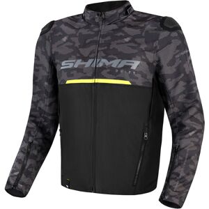 SHIMA Drift Camo Motorrad Textiljacke - Schwarz Grau Gelb - XL - unisex