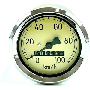 kein Hersteller Oldtimer Moped Tacho 60mm creme Tachometer 100km/h