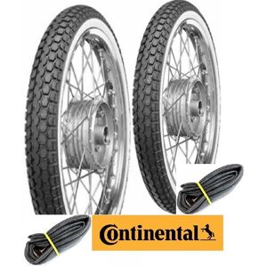 Kenda Continental SET 2,75 - 17 Zoll Weißwand Reifen 2,75 x 17 (2 3/4) Typ KKS 10 W...