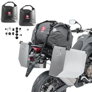 Bagtecs Set Alukoffer Atlas M2 2x41l passend für Ducati Multistrada 1200/ S + Hecktasche + Innentaschen