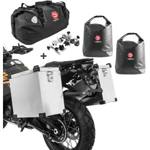 Bagtecs Set Alukoffer Namib M6 2x40l passend für BMW F 800 GT / R + Hecktasche + Innentaschen