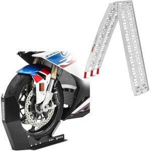 ConStands Motorrad Auffahrrampe Alu CS1 + Motorradwippe Easy Fix klappbar max. 340kg