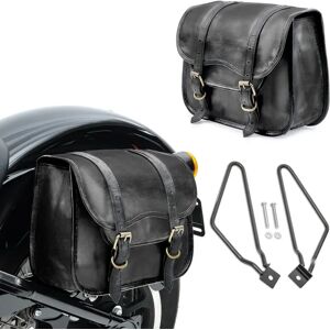 Set 2x Satteltaschen + Halter passend für Kawasaki Z 900 RS / Cafe Craftride SV1 schwarz