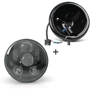 LED Scheinwerfer Set 5,75 Zoll passend für Harley Davidson Rocker / C schwarz Craftride C8